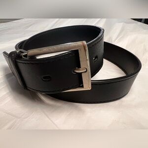 Genuine Black Leather Belt.